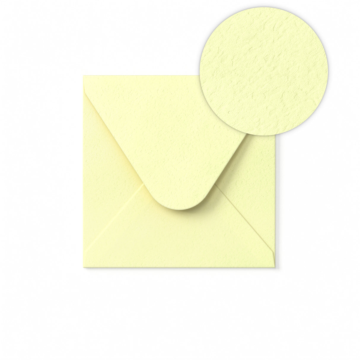 Kuvert Elfenbein gehämmert 110 x 110 mm