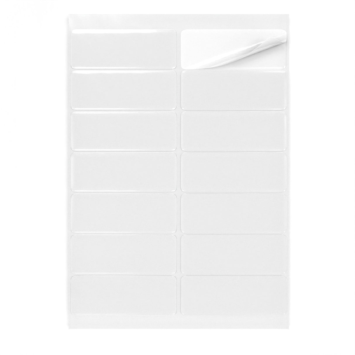 Rechteckige Klebeetiketten