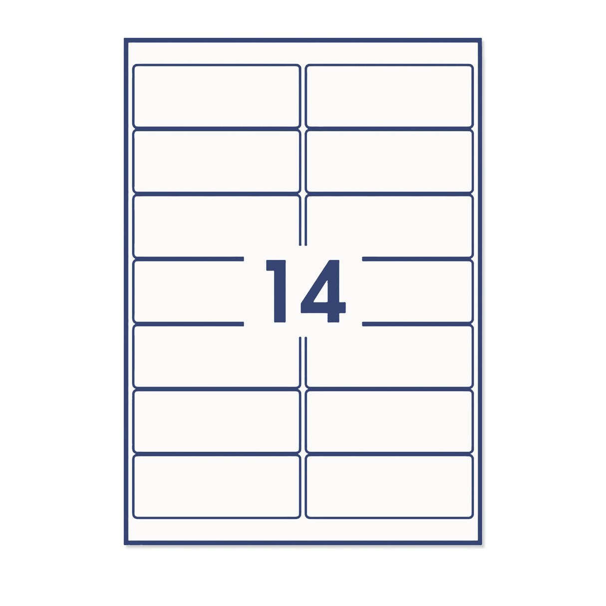 Rechteckige Klebeetiketten