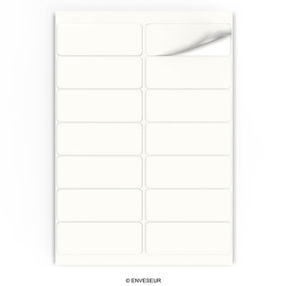 Rechteckige Klebeetiketten