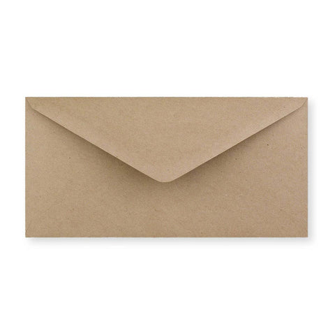 DL Fleck Recycled Gummed V-Flap Envelope (110 x 220mm)