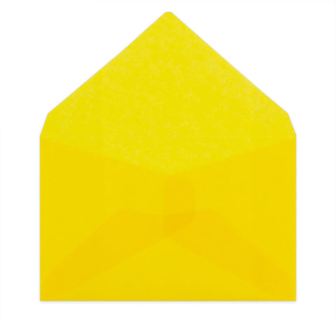 Coloured Translucent Envelopes Yellow 62 x 98 mm
