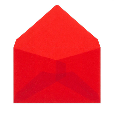 Coloured Translucent Envelopes Red 62 x 98 mm