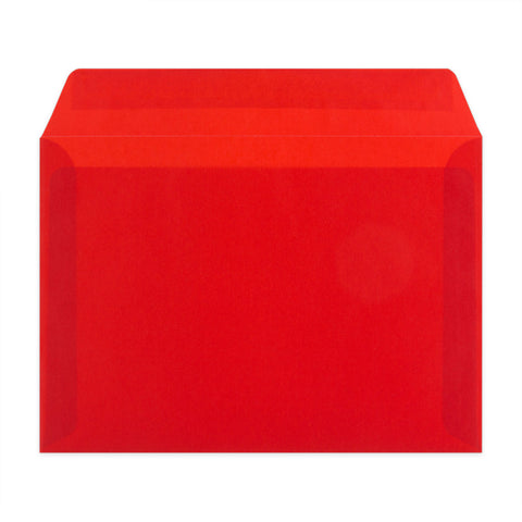 Coloured Translucent Envelopes Red 162 x 229 mm (C5)