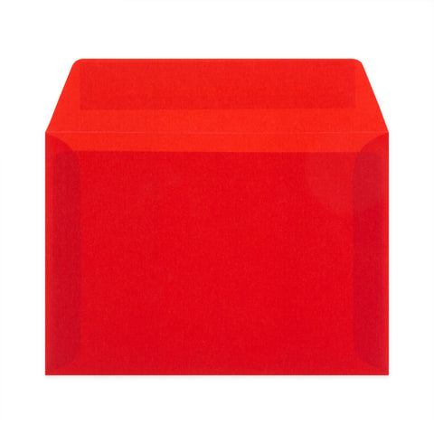 Coloured Translucent Envelopes Red 114 x 162 mm (C6)