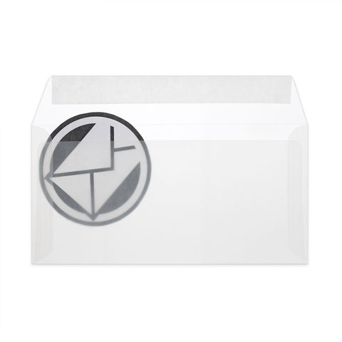 Coloured Translucent Envelopes Clear 110 x 220 mm (DL)