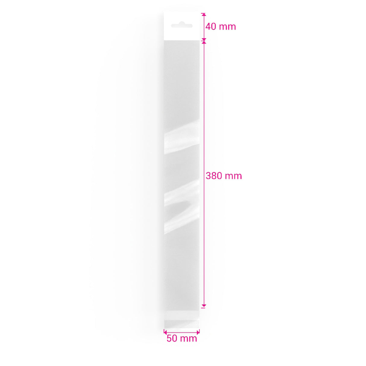 Zellophan-Beutel mit Kopflasche