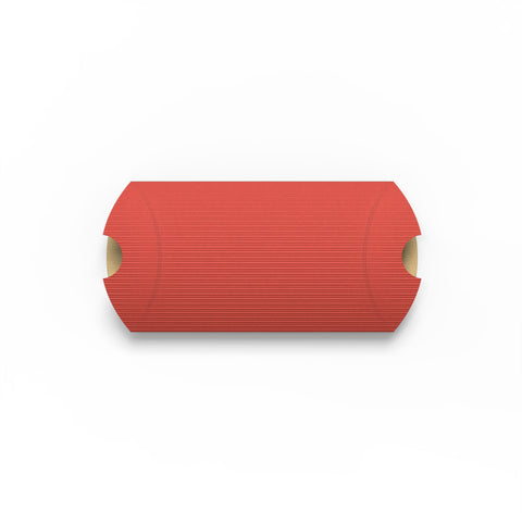 Corrugated Pillow Boxes Red 113 x 81 mm (C7)