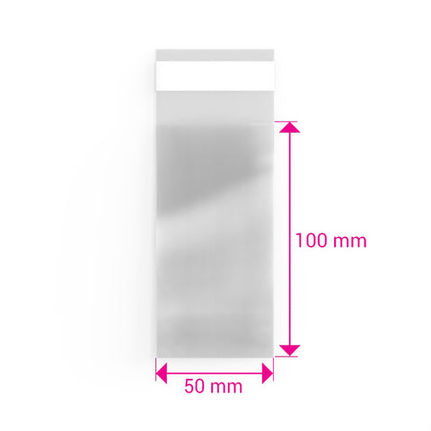 Cello Bags (Non-Header) Clear 100 x 50 mm