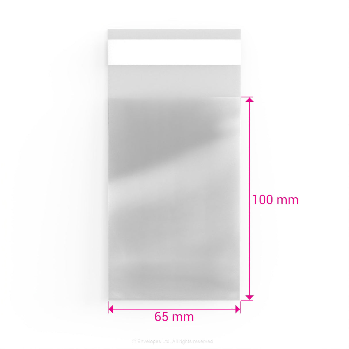 Zellophan-Beutel ohne Kopflasche