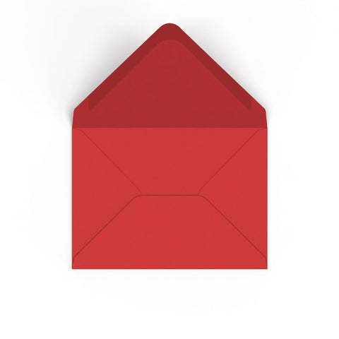 Cherry Red British Made Gummed V-Flap Envelope (133 x 184mm)