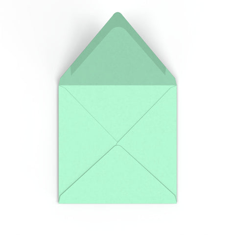 Jade Green British Made Gummed V-Flap Envelope (155 x 155mm)
