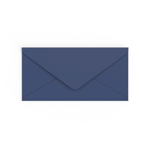 DL Navy Blue British Made Gummed V-Flap Envelope (110 x 220mm)