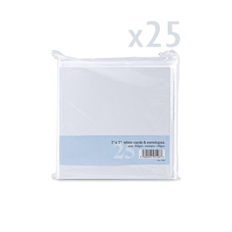 White Smooth Cards & Envelopes Pack White 175x175 mm + 170x170 mm