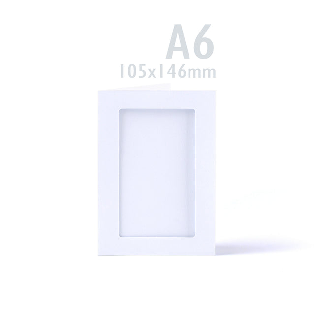 White Tri-Fold Rectangle Aperture Cards Pack