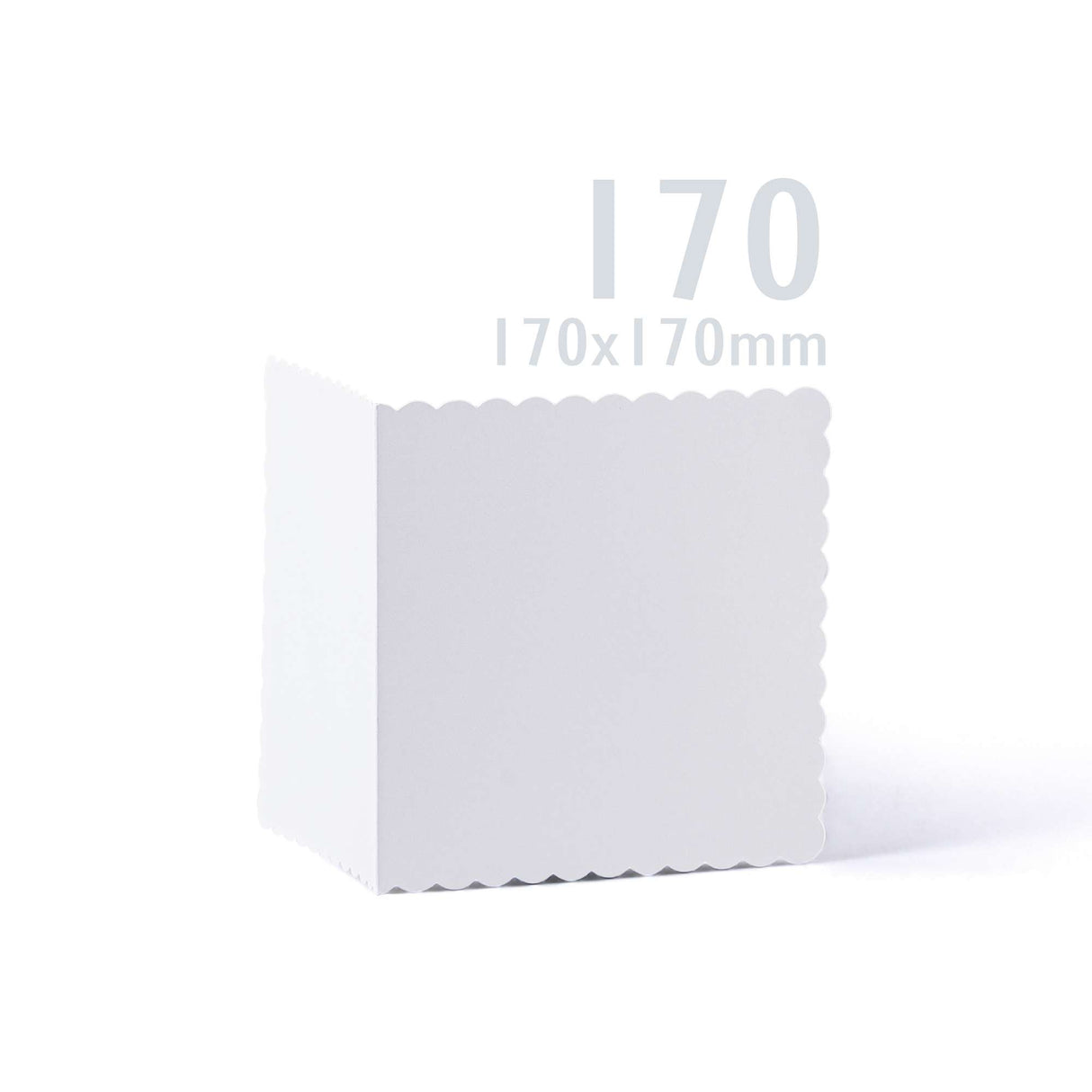 Weiße Karten und Kuverts mit Wellenrand – Packung