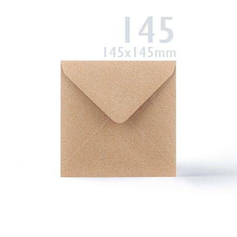 Kraft Cards & Envelopes Pack Manila 155x155 mm + 145x145 mm