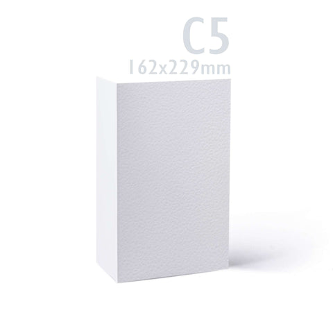 Hammered Cards & Envelopes Pack White 162x229 mm + 148x210 mm