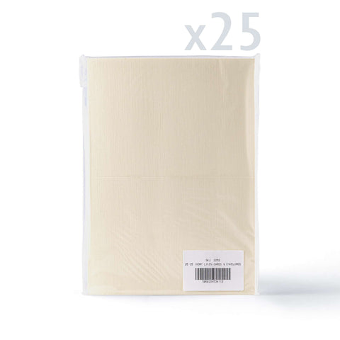 Linen Cards & Envelopes Packs Ivory 162x229 mm + 148x210 mm