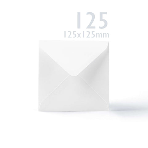 Linen Cards & Envelopes Packs White 130x130 mm + 125x125 mm