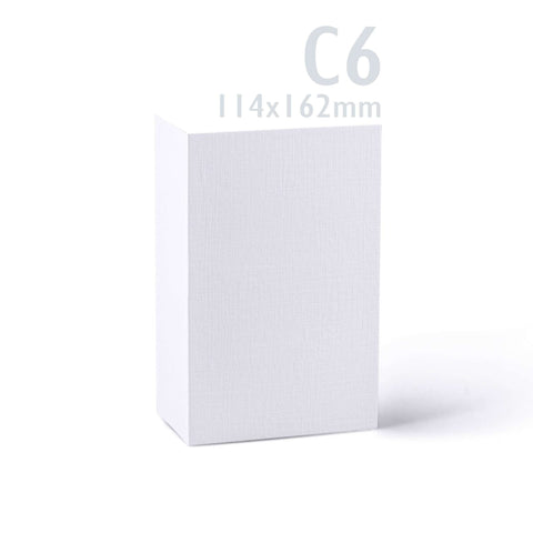 Linen Cards & Envelopes Packs White 114x162 mm + 105x148 mm