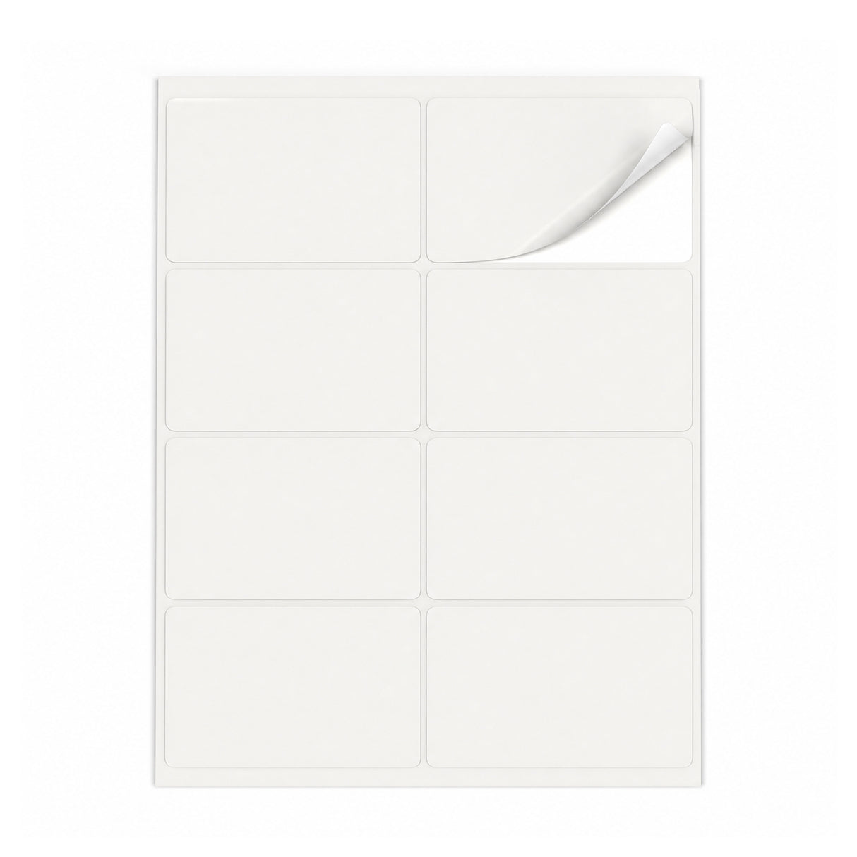 Weiße Etiketten Packungen ML - 100 Blatt