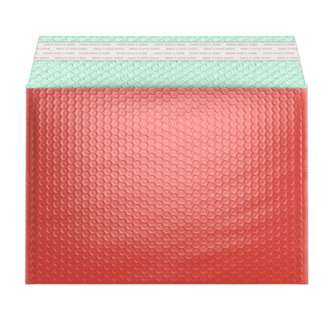 Metallic Finish Bubble Bag Mailers Red 235 x 325 mm