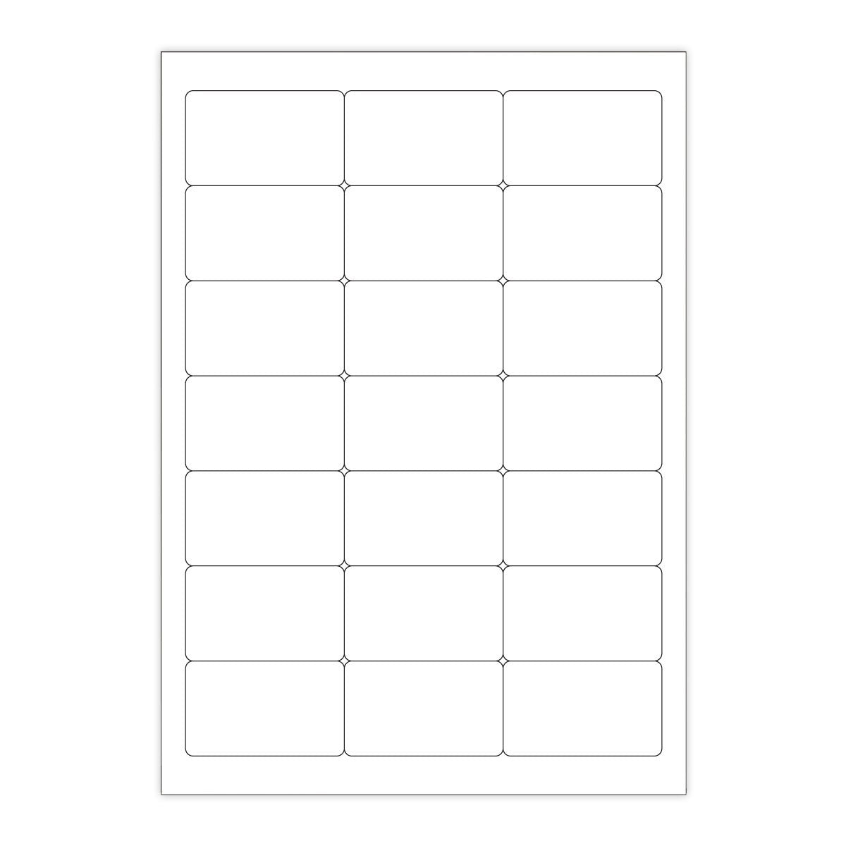 Weisser klarer klebeetiketten