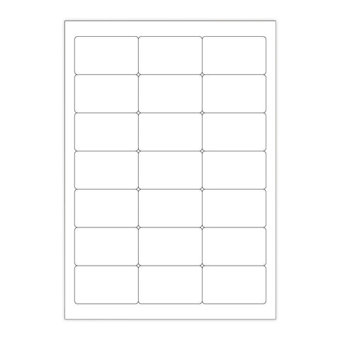 White Adhesive Labels White 63.50 x 38.10 mm (21 labels)