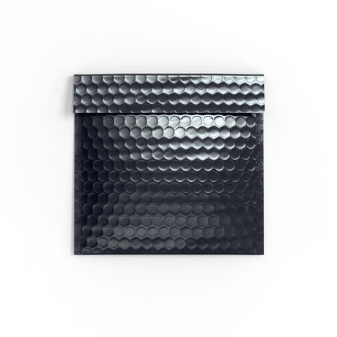 Metallic Finish Bubble Bag Mailers Black 165 x 165 mm