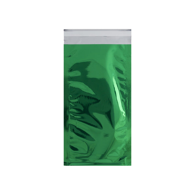 Metallic Finish Foil Bags Green 229 x 114 mm