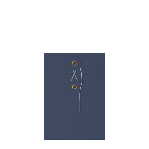 Coloured envelopes with string and washer closure Navy Blue 162 x 114 mm (C6)