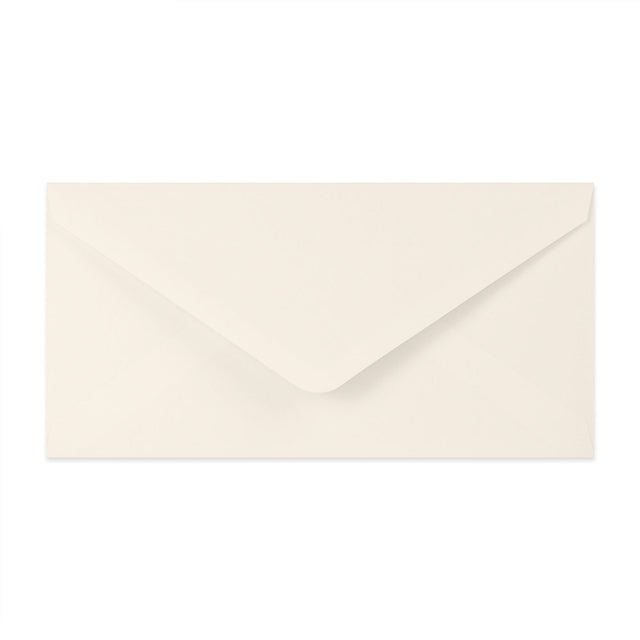 Paper Lined Envelopes Ivory + Red Fancy Paper 110 x 220 mm (DL)