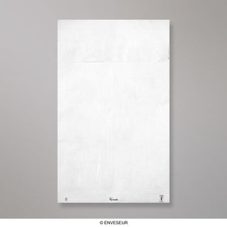 Weiße Tyvek Faltentasche 250x176x38 mm