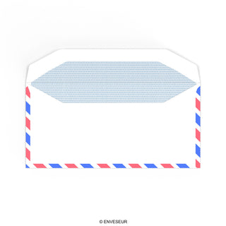 Weißer Luftpost Briefumschlag Airmail 110x220 mm (DL)