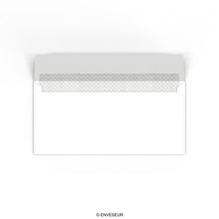 Weißer Laser-bedruckbarer Briefumschlag 110x220 mm (DL)