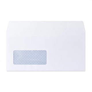 Weißes Kuvert mit Innendruck – mit Fenster 110x220 mm (DL) 100gr/m²