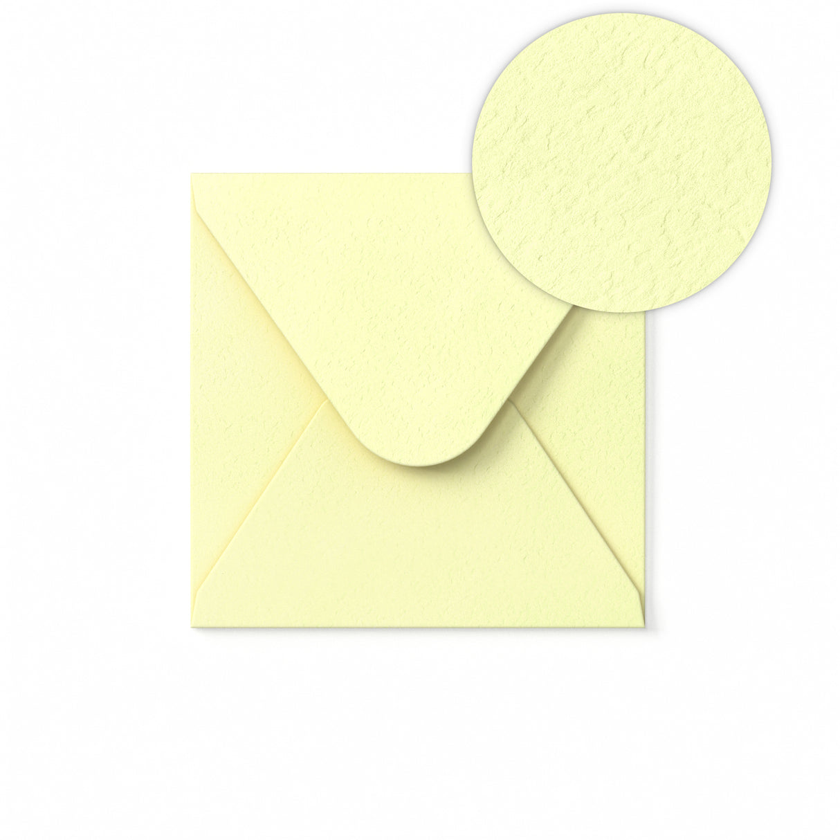 Kuvert Elfenbein gehämmert 130 x 130 mm