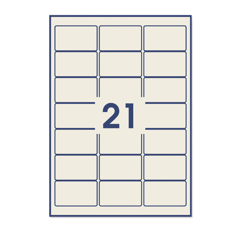 Rectangle Adhesive Labels White 64 x 38 mm (21 labels)