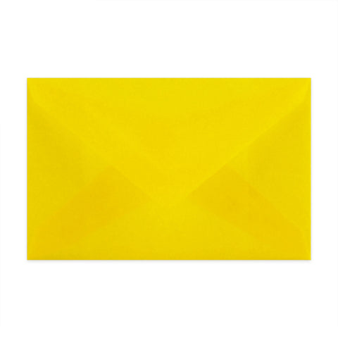Coloured Translucent Envelopes Yellow 62 x 98 mm