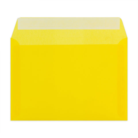 Coloured Translucent Envelopes Yellow 162 x 229 mm (C5)
