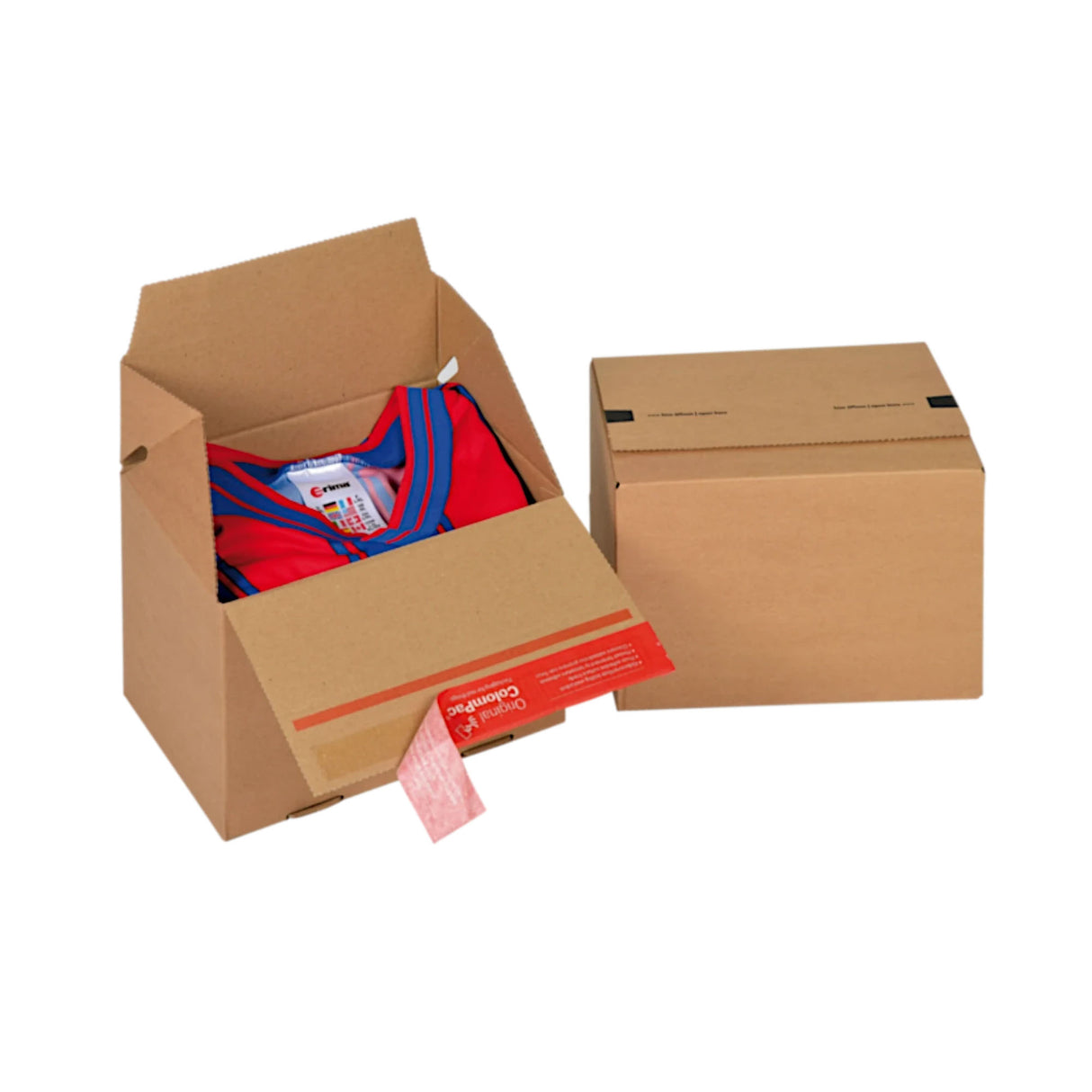 Karton mit selbstklebendem Verschluss für den Versand