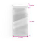 Zellophan-Beutel ohne Kopflasche