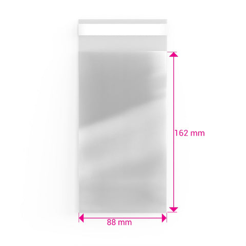 Cello Bags (Non-Header) Clear 162 x 88 mm