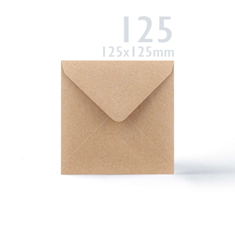 Kraft Cards & Envelopes Pack Manila 130x130 mm + 125x125 mm