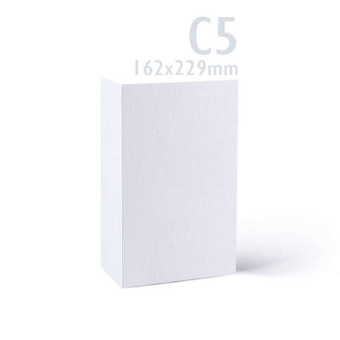 Linen Cards & Envelopes Packs White 162x229 mm + 148x210 mm