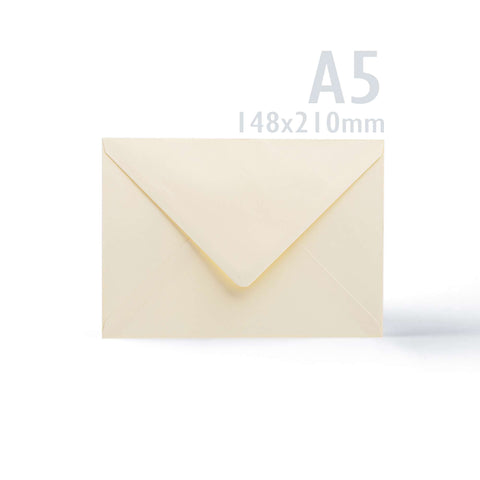 Hammered Cards & Envelopes Pack Ivory 114x192 mm + 105x148 mm