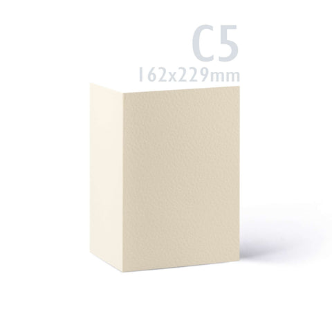 Hammered Cards & Envelopes Pack Ivory 114x192 mm + 105x148 mm