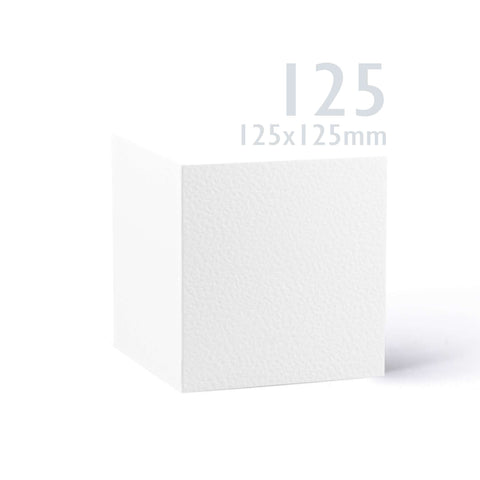 Hammered Cards & Envelopes Pack White 130x130 mm + 125x125 mm