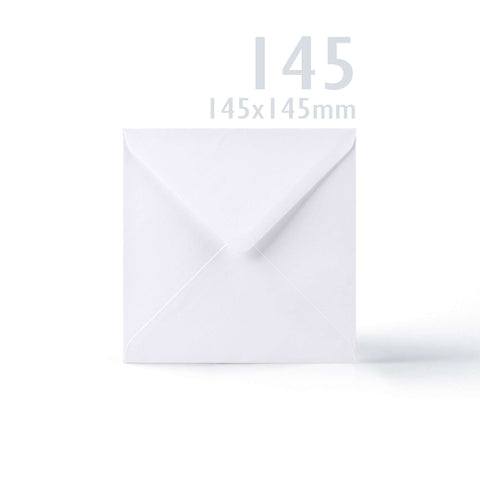 Hammered Cards & Envelopes Pack White 155x155 mm + 145x145 mm